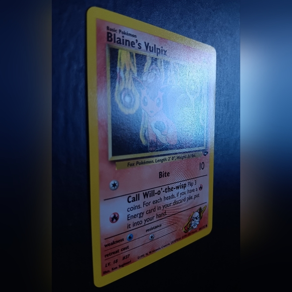 Blaine's Vulpix Pokemon Card - Gym Challenge - NO. 66/132 Common Non-Holo - Picture 3 of 9